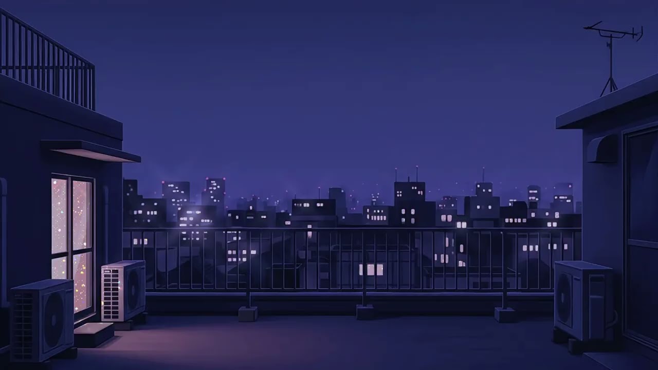 Quiet Tokyo Rooftop at Night 🌙 | Lofi Hip Hop for Study, Focus & Relax