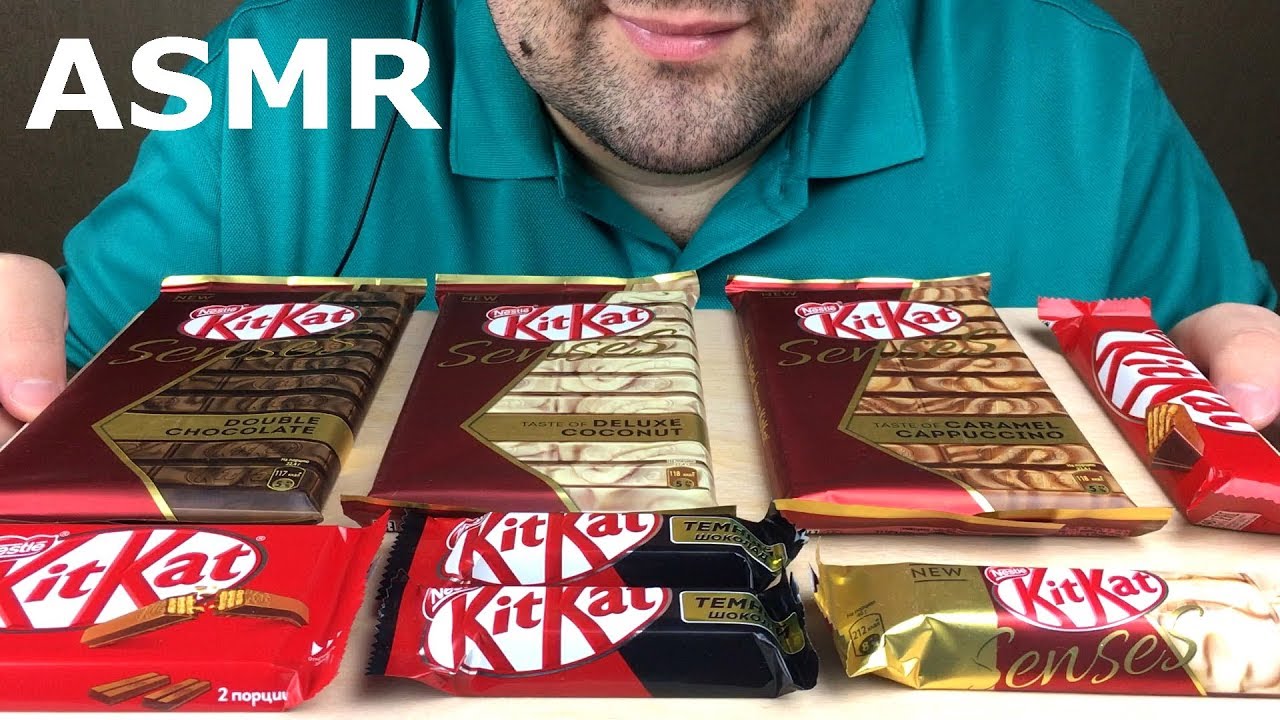 ASMR KITKAT CHOCOLATE PARTY (Crunchy Eating Sounds) Mukbang *NO TALKING*