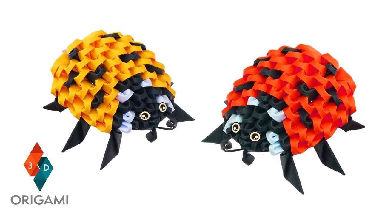 3D Origami - Ladybugs - Tutorial