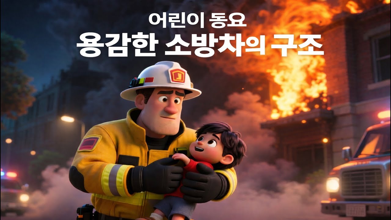 어린이 동요 | 용감한 소방차의 구조 🚒🔥 출동!