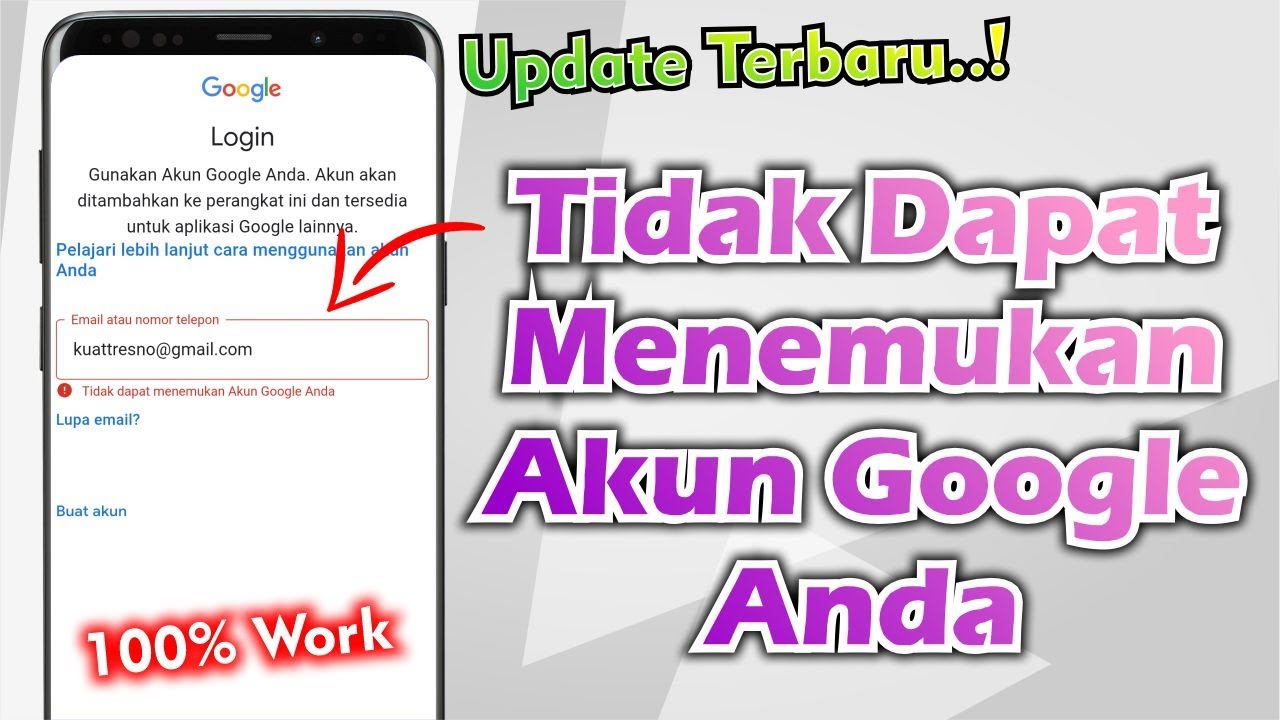 Cara Mengatasi Tidak Dapat Menemukan Akun Google Anda