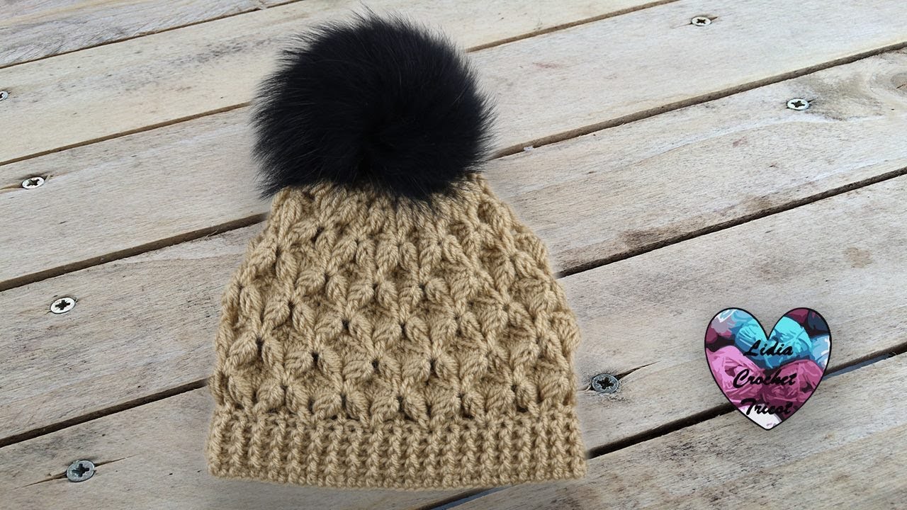 Bonnet point relief crochet toutes tailles