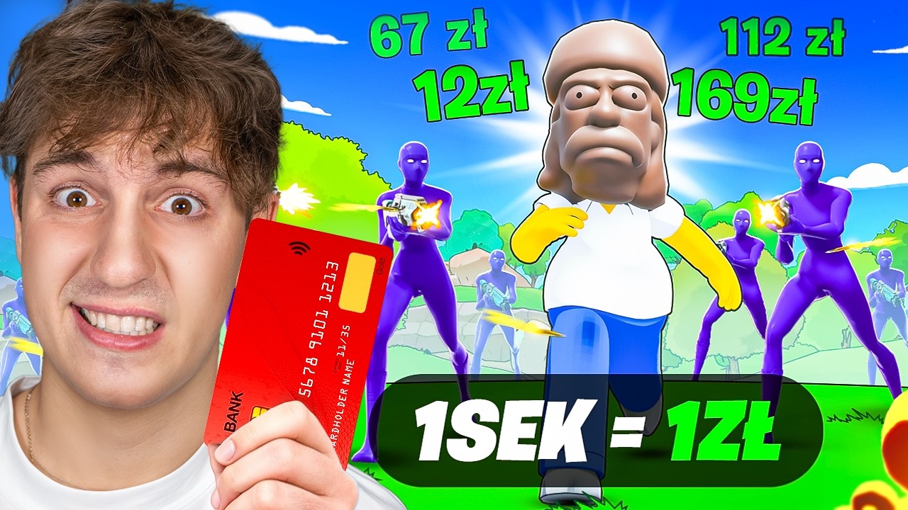 PŁACĘ 1 ZŁ za KAŻDĄ SEKUNDĘ z HEŁMEM w Fortnite