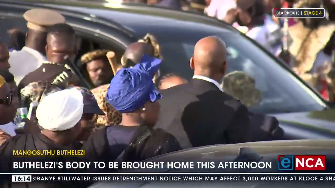 Buthelezi's body to be brought home this afternoon