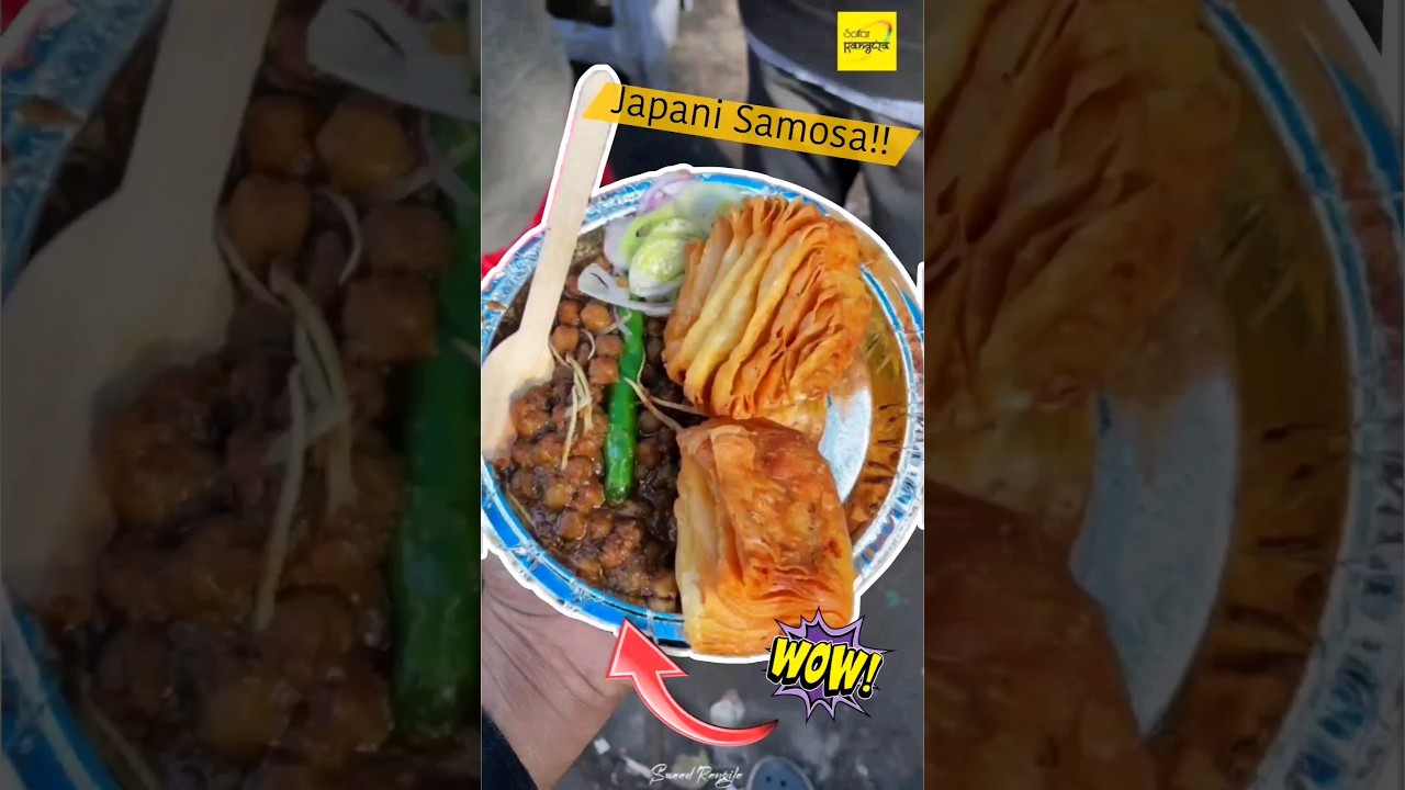 Trying Japani Samosa for the first time😋 #shorts #ytshorts #japanisamosa #safarrangila