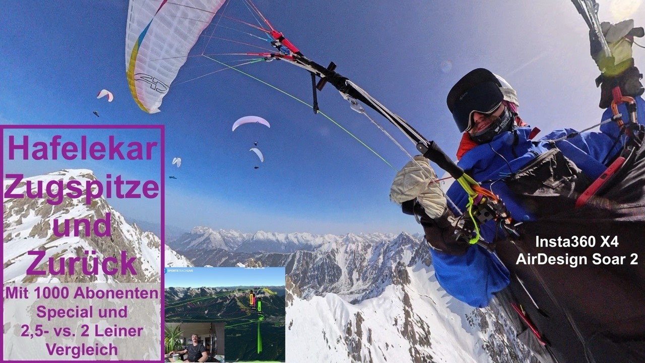 Hafelekar - Zugspitze und zurück || mit 3D Track- Analyse || Air Design Soar 2 || Insta360 X4