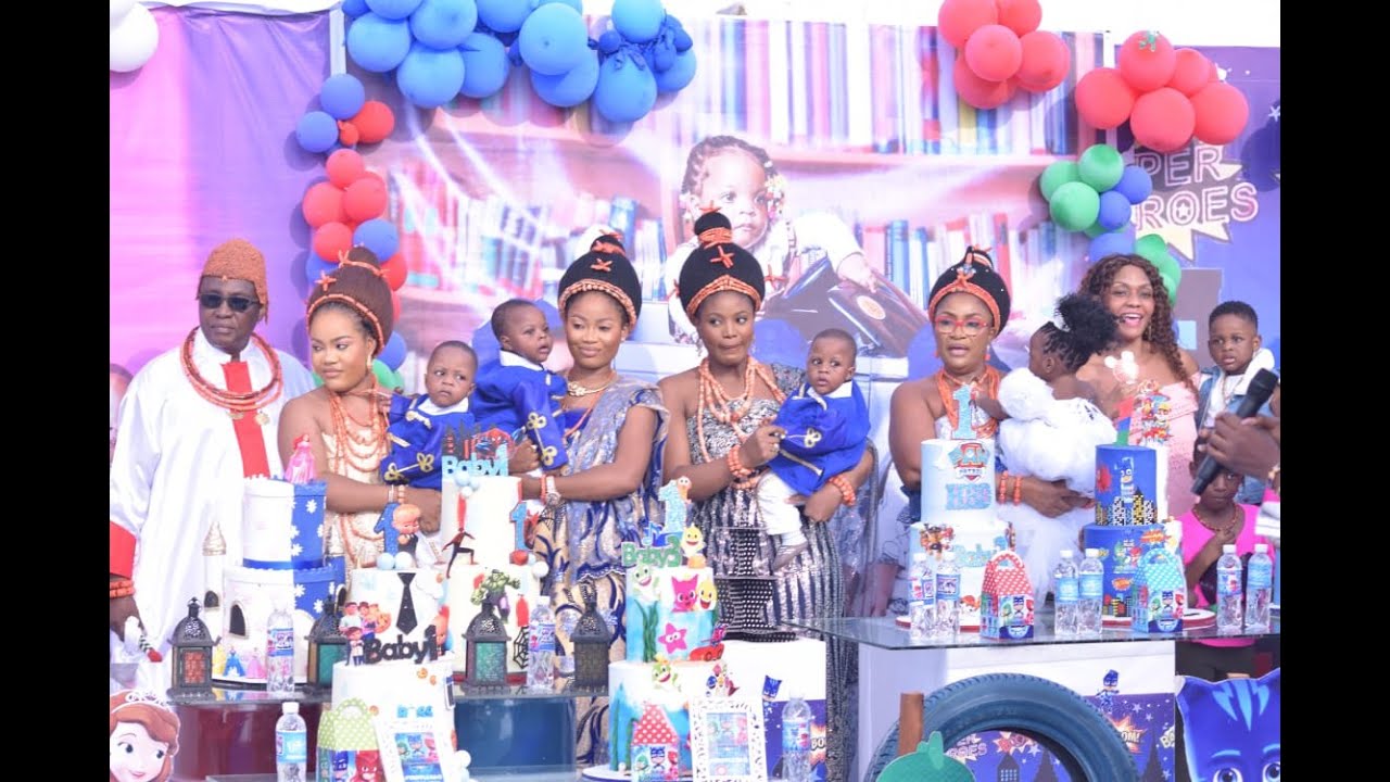 THE OBA OF BENIN CELEBRATES  ONE YEAR ANNIVERSARY OF THE ROYAL QUADRUPLET