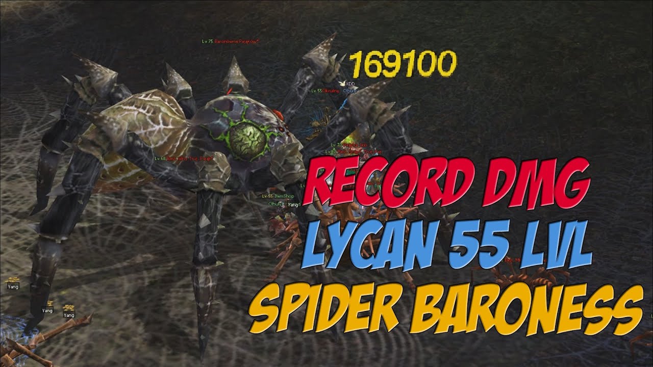 METIN2 POLAND - LYCAN 55LV VS SOLO SPIDER BARONESS [GAMEFORGE DAMAGE RECORD]