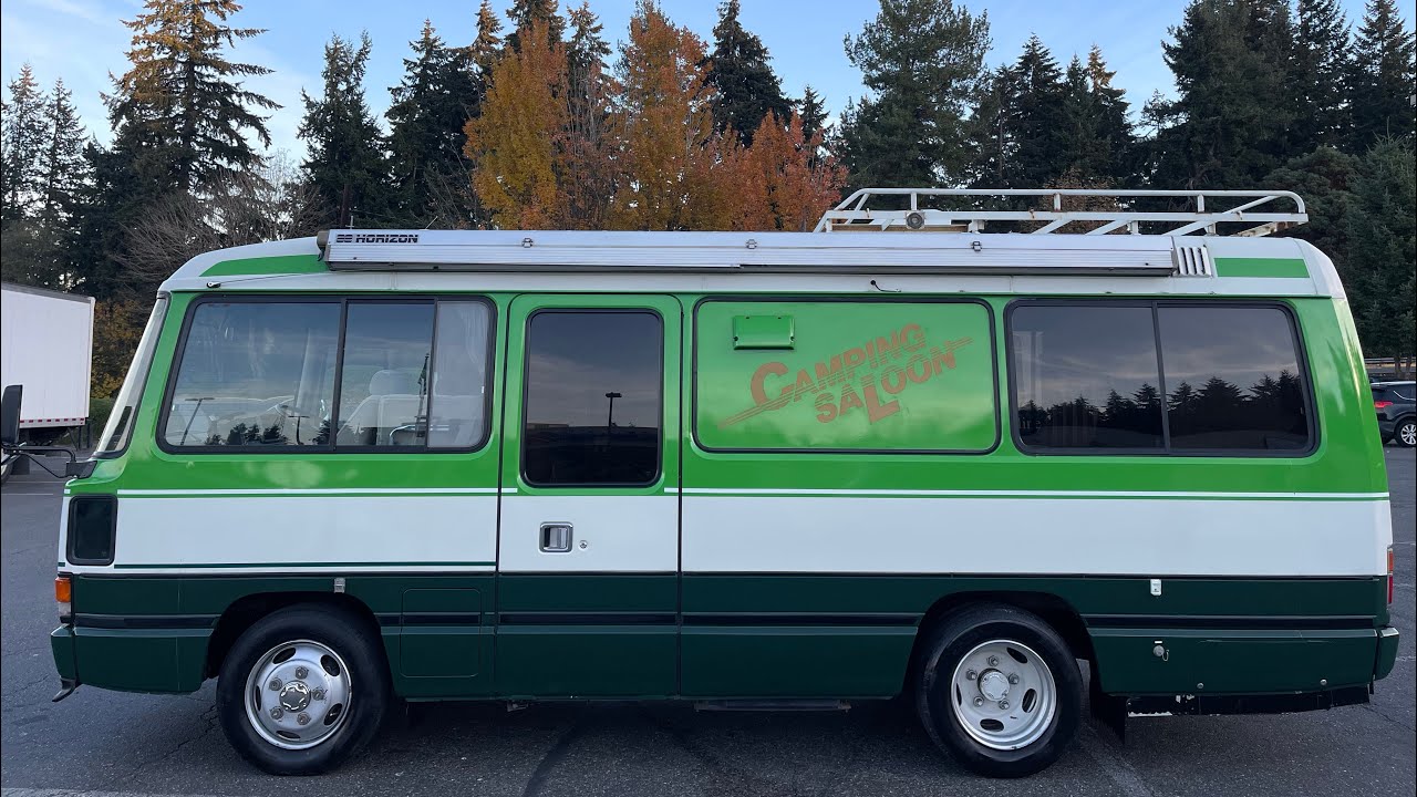SOLD: 1991 Toyota Coaster Camping Saloon RV 4.2L 1HDT  Turbo Diesel Engine  165hp HDB20,   31K.mi