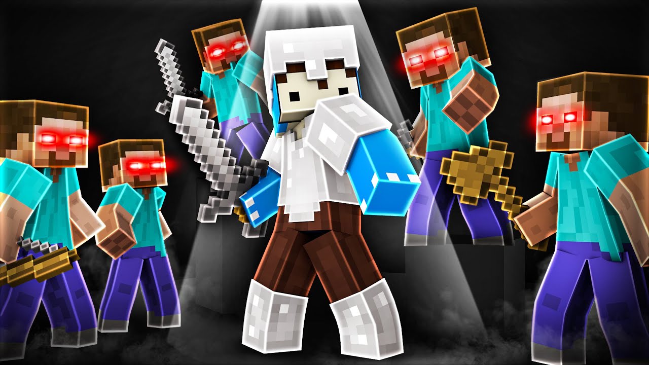 Minecraft Manhunt VS 5 PvPBots