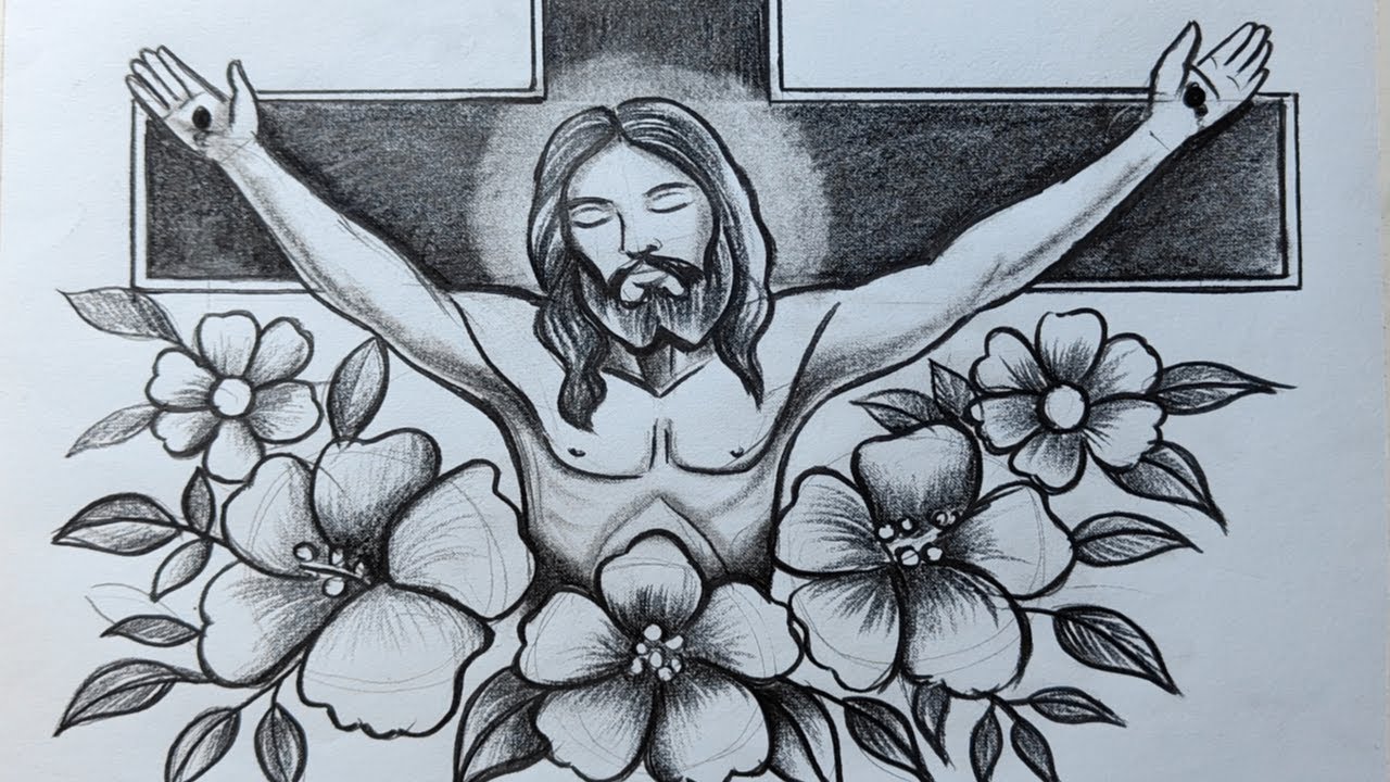 how to draw lord jesus christ,jesus christ drawing with pencilo sketch easy step by step,