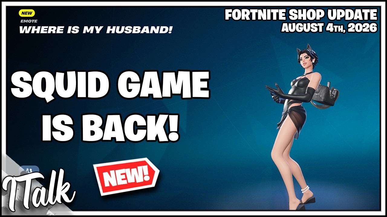 Магазин Fortnite: SQUID GAME ВЕРНУЛАСЬ И НОВАЯ ЭМОЦИЯ! [4 августа 2026 г.] (Fortnite, Глава 7)