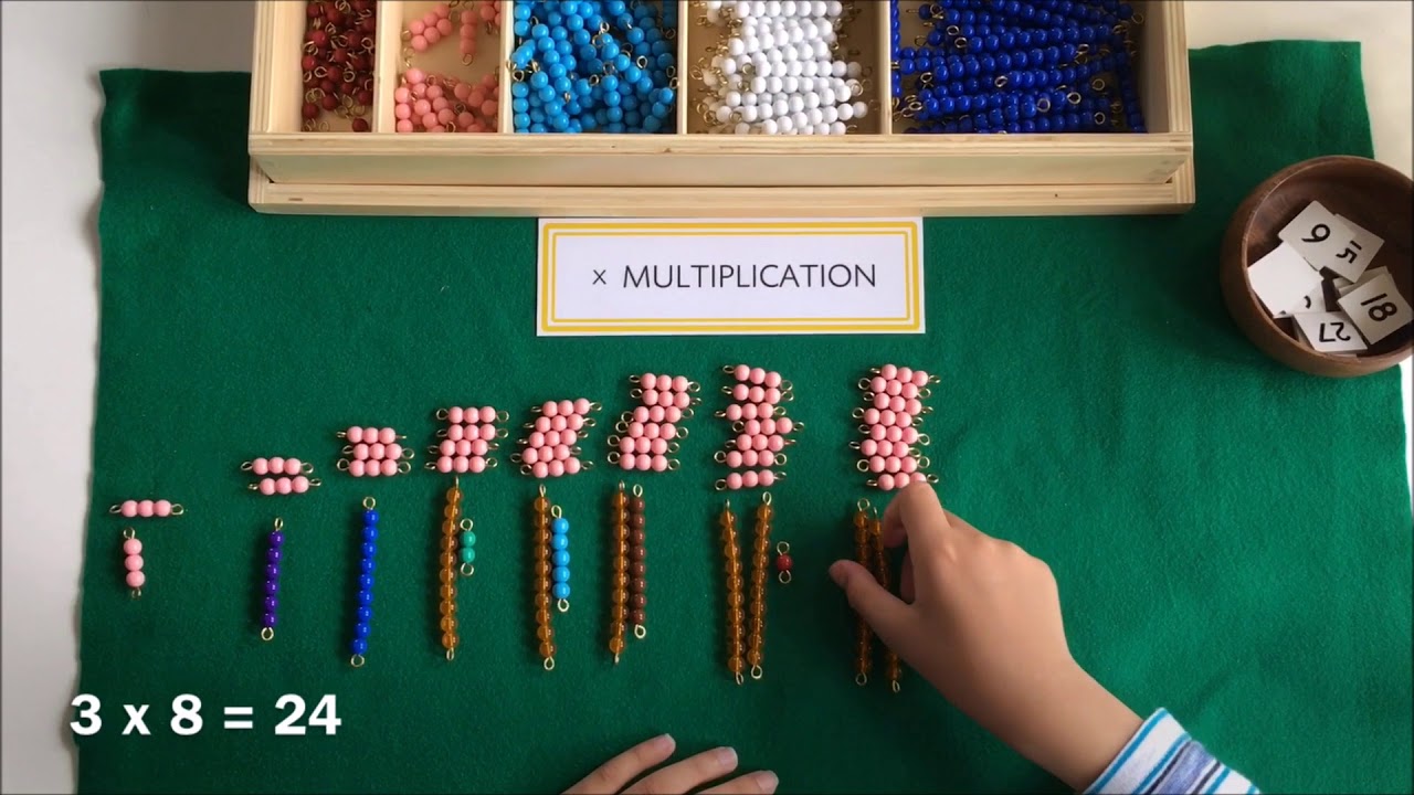 Learning Multiplication Using Montessori Bead Bars