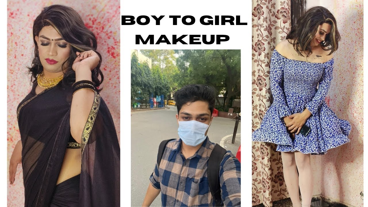 male to female make-up || crossdressers || boy to girl makeup transformation 🤗
