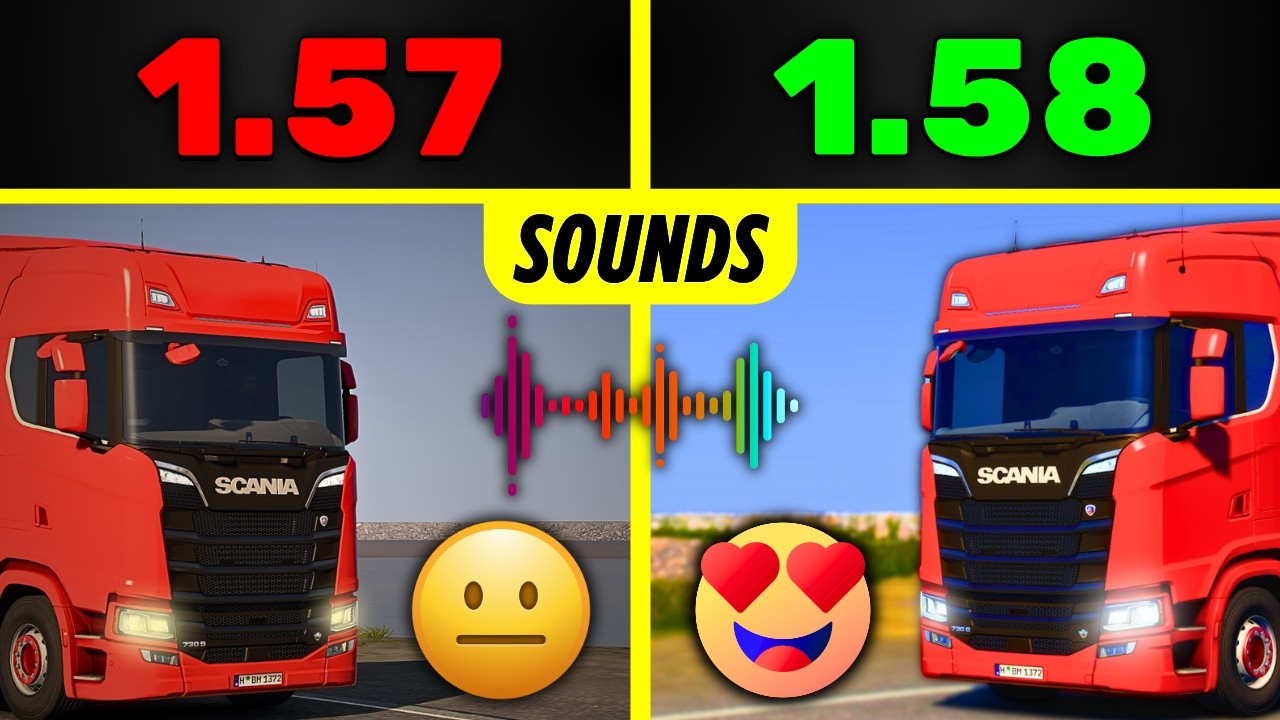 ETS2 1.57 vs 1.58 | Engine Sounds Comparison | HUGE Improvements!
