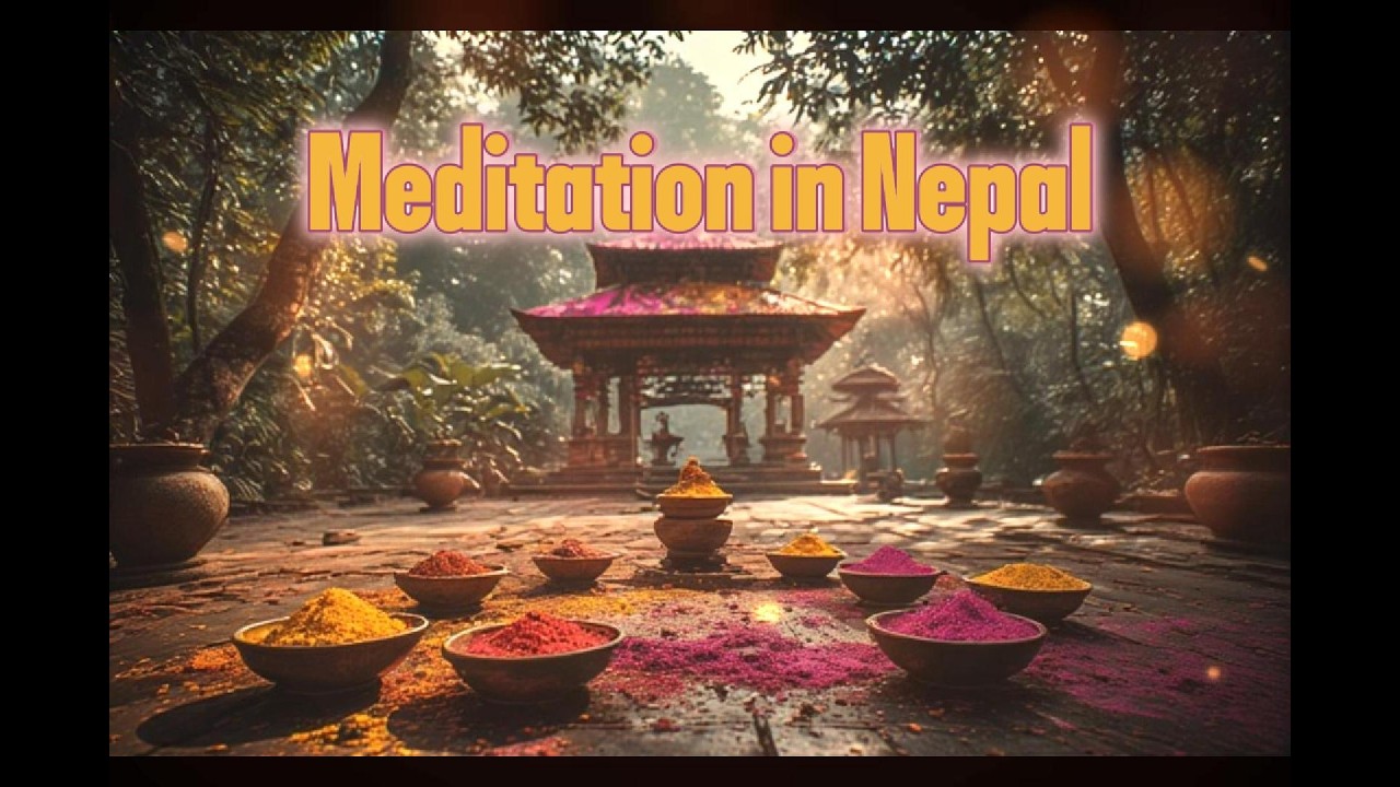 Meditation in Nepal to Celebrate Holi / 30min Nature ASMR + Soothing Music / Binaural Beats 432hz