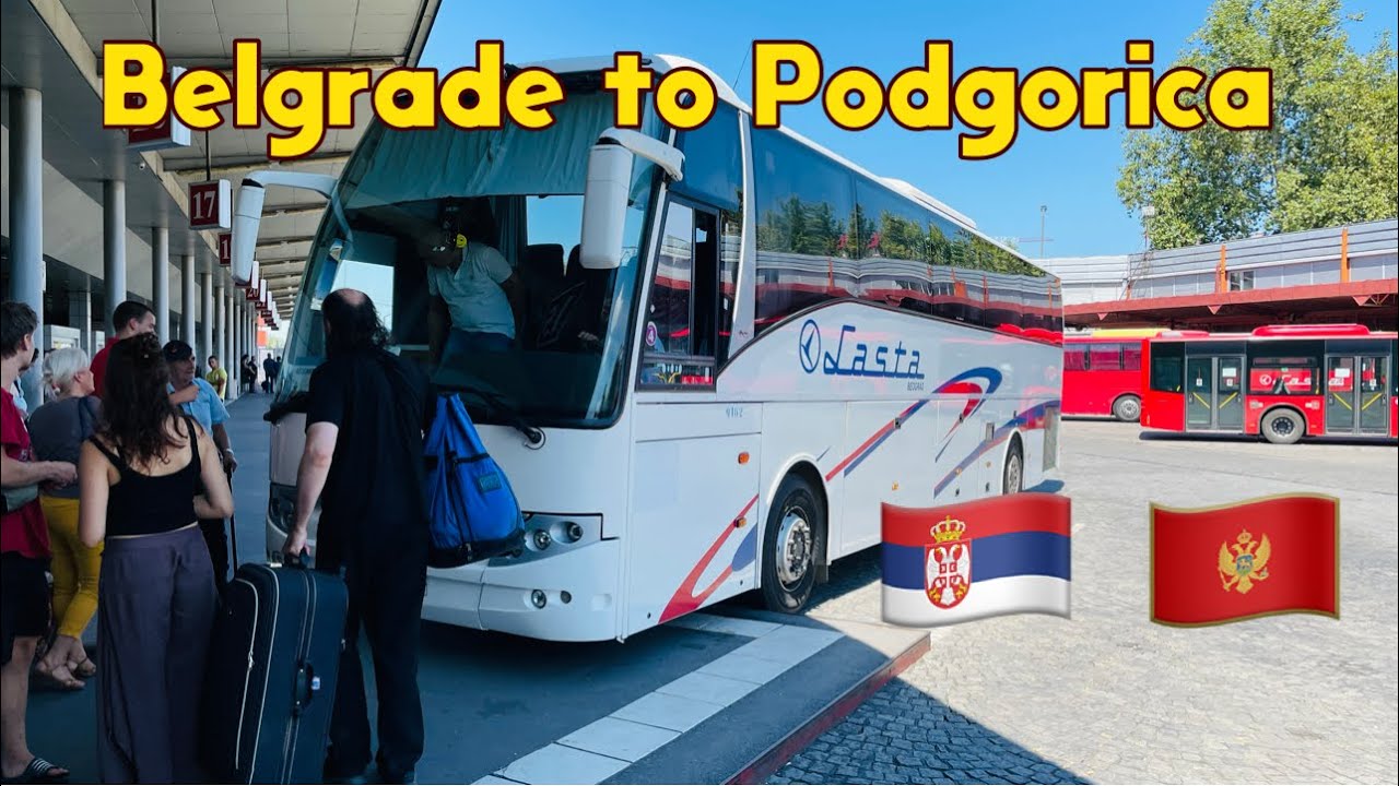 &euro;22 Bus Ride from Serbia to Montenegro | Belgrade to Podgorica | Delayed but worth it!