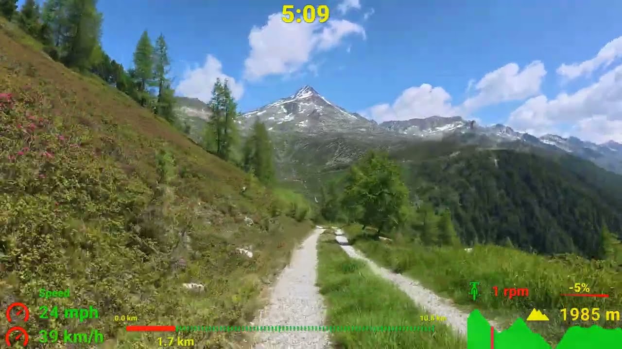 Ultimate 30 minute MTB Indoor Cycling Workout Ahrntal Alpine Alps Italy Garmin 4K Video