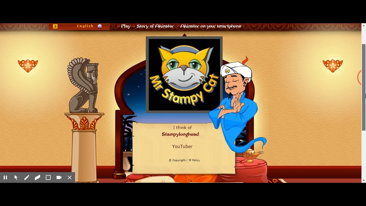 Akinator YOUTUBTER CHALLENGE!!!