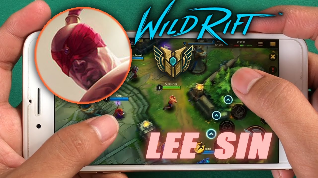 WILD RIFT LEE SIN MAIN HANDCAM GAMEPLAY | SOLO RANK GAME - OUTSIDER 🔥