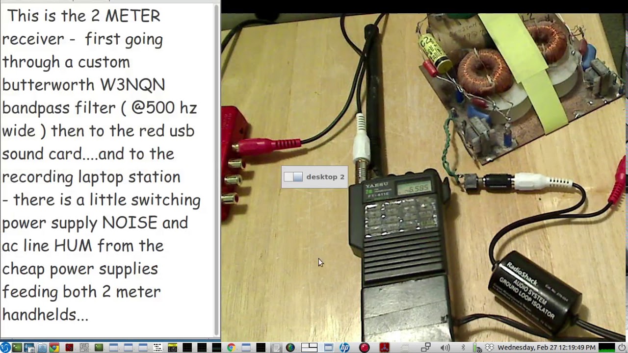 Ham Radio - 2 Meter FM -  Morse Code CW demo - Transmit & Receive