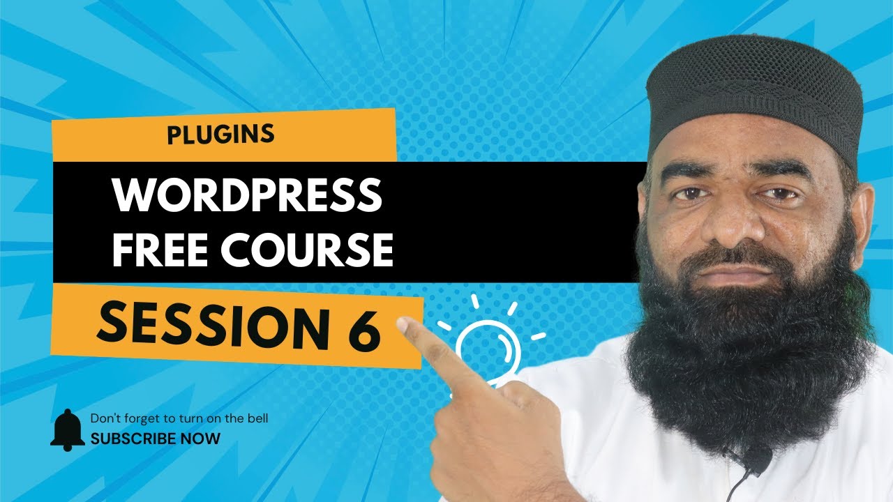 Бесплатный курс WordPress — Сессия 6 | Учебное пособие по плагинам WordPress для начинающих (поша...