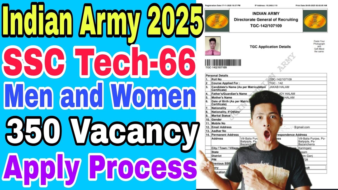 Indian Army SSC Tech-66 Online apply 2025, How to Fill up Form, Online apply kaise bhare process 