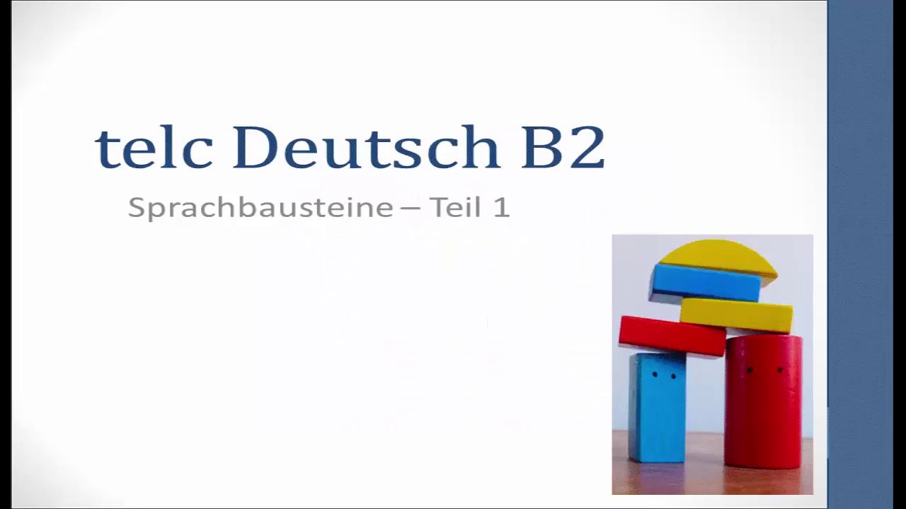 Telc Deutsch B2 Sprachbausteine