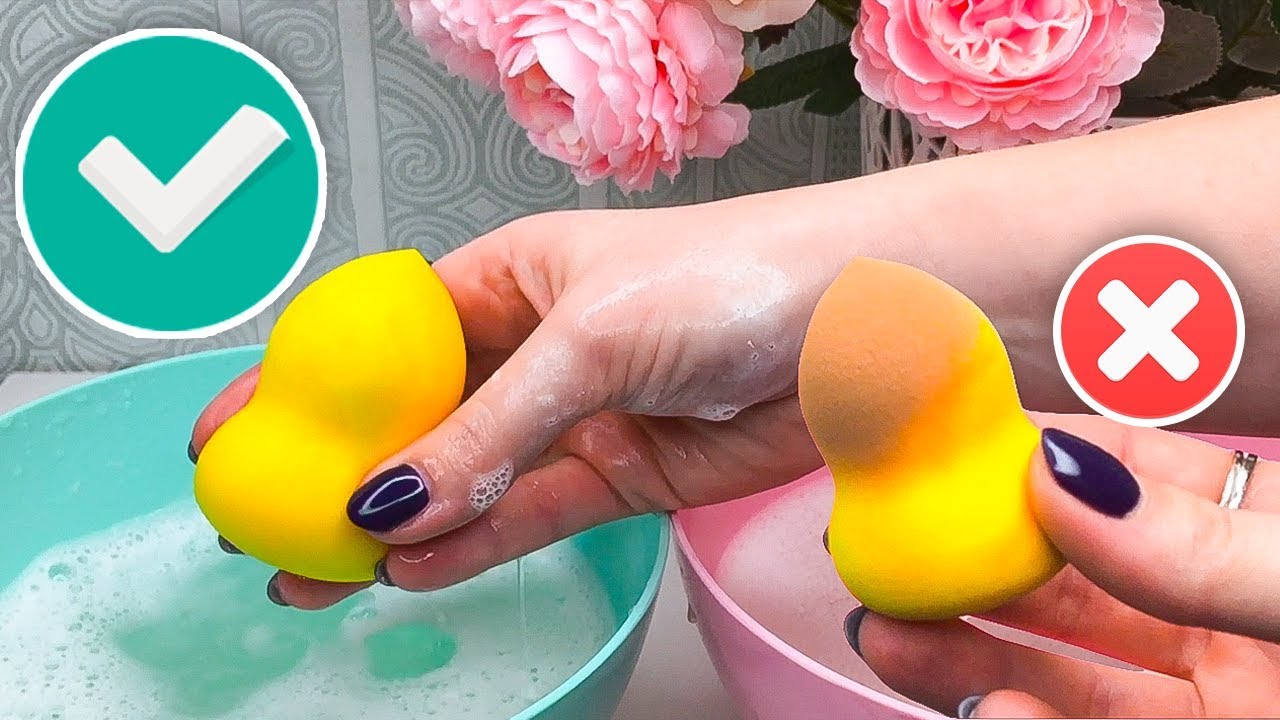 💎Лайфхак💎КАК за 5 минут ПОЛНОСТЬЮ ОТМЫТЬ СПОНЖ ОТ ТОНАЛЬНОГО КРЕМА???💎