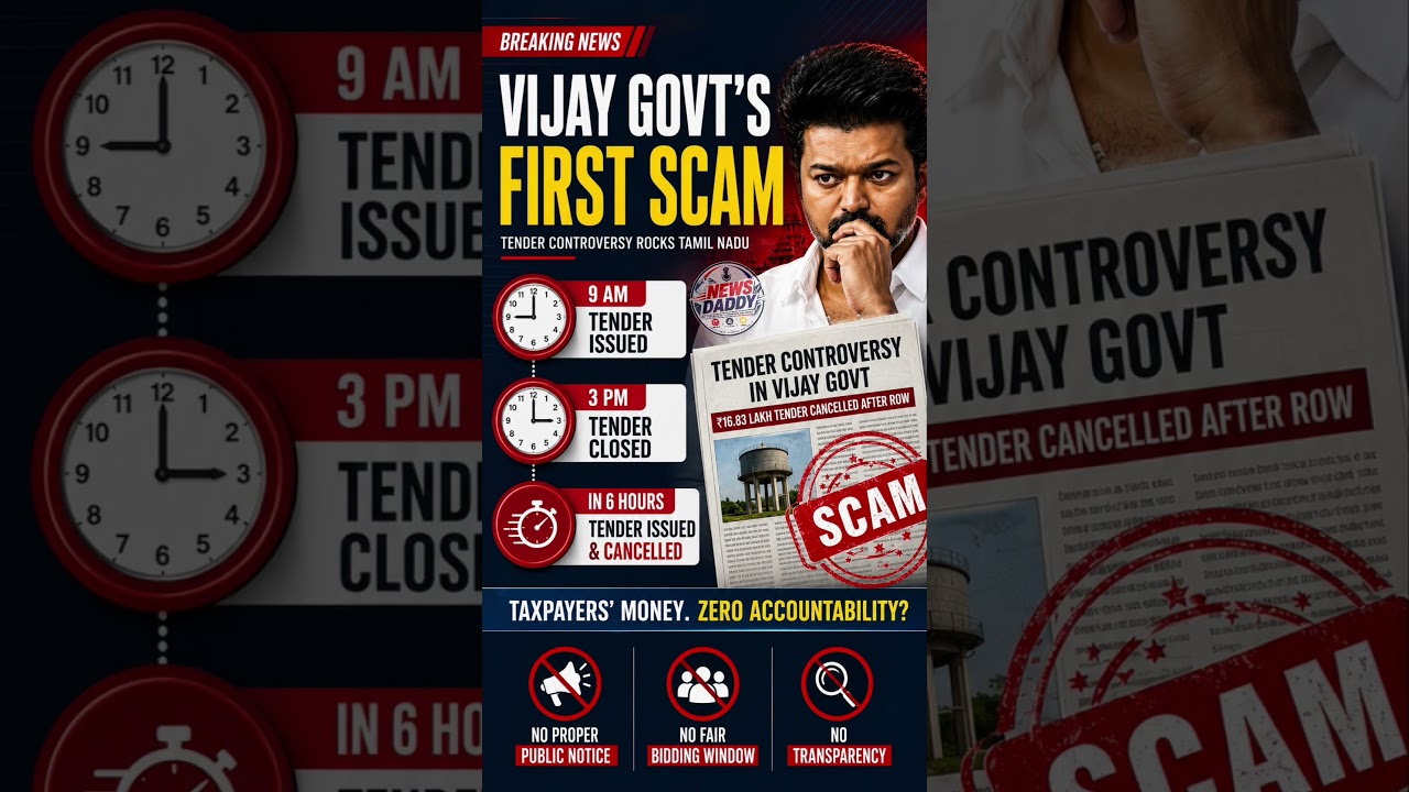Vijay Govt&rsquo;s First Big Controversy? Tender Scam Sparks Massive Debate