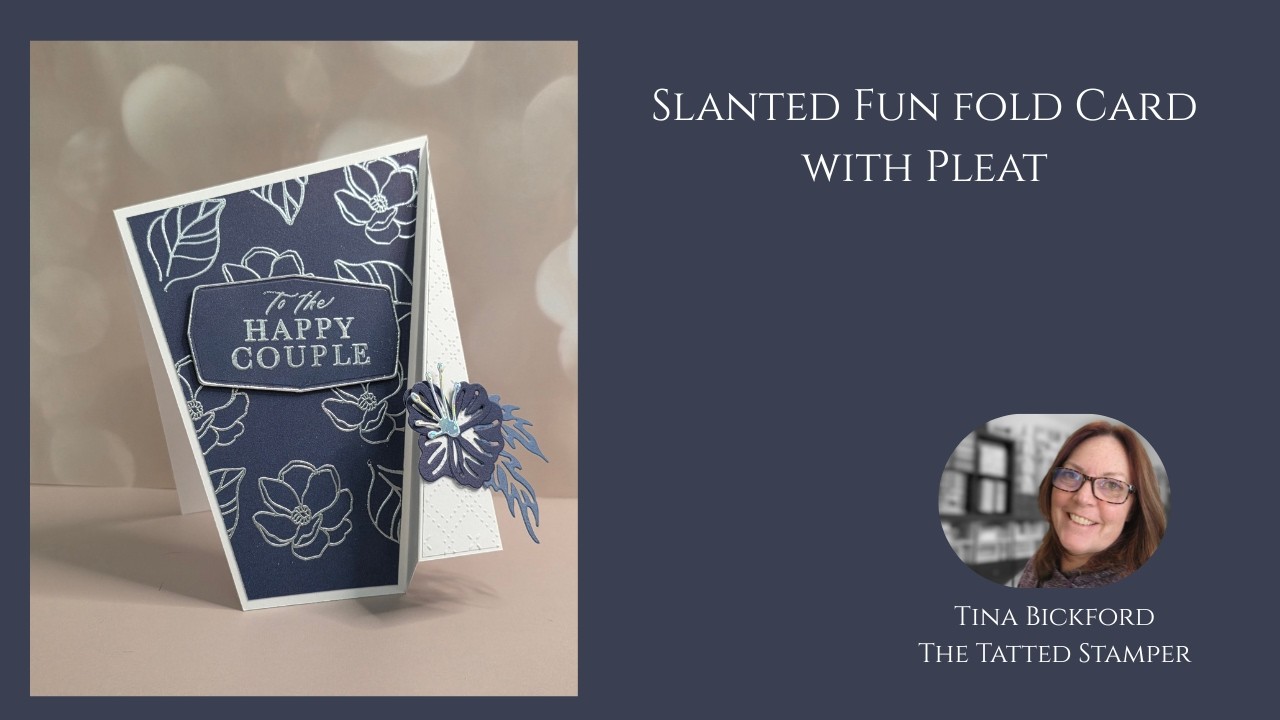 Slanted Fun Fold Card with Pleat