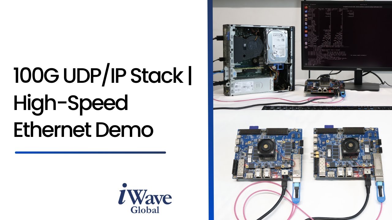 Ultra-Fast 100G UDP/IP Implementation on FPGA | Live Performance Demo by @iWave-global