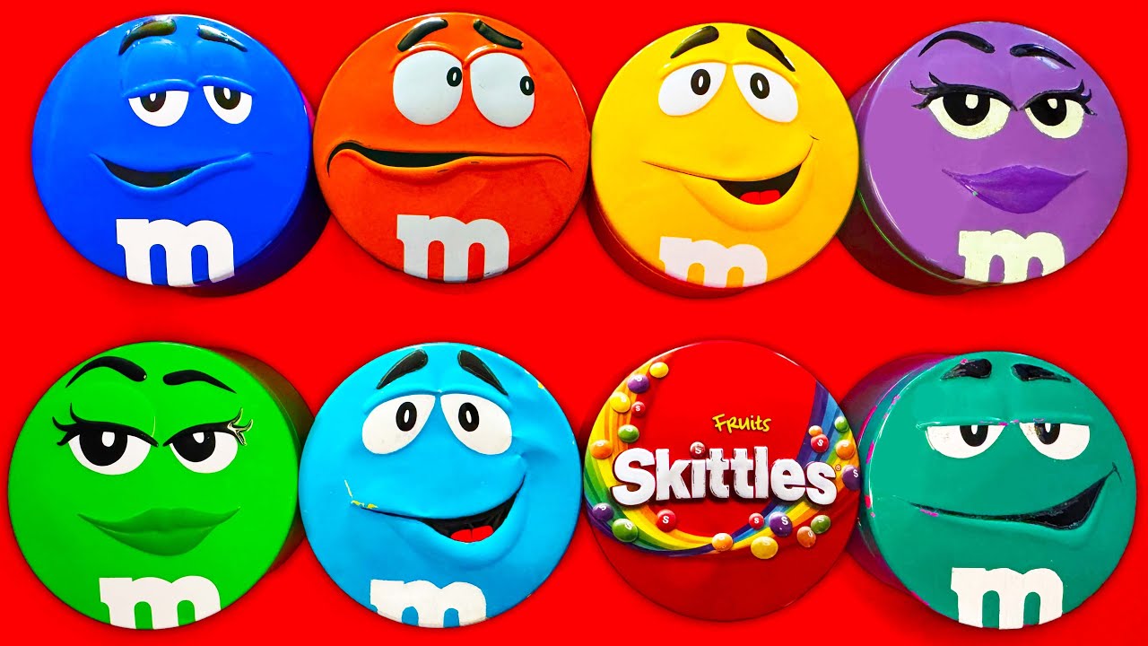 Satisfying Video | Amazing Unpacking Brilliant Tins with Radiant Skittles and Tasty M&M'S Candy ASMR