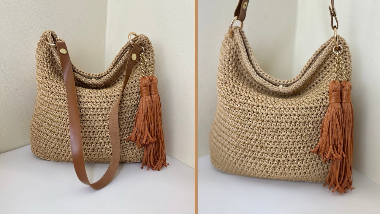 Bolsa de crochê fácil e rápida| Bolsa de crochê Isadora | Bolsa de crochê fio náutico 
