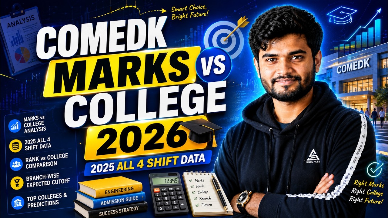 COMEDK 2026 Marks vs College Analysis 🔥 Expected Rank for 50, 70, 90, 100+ Marks #comedk #comedk2026