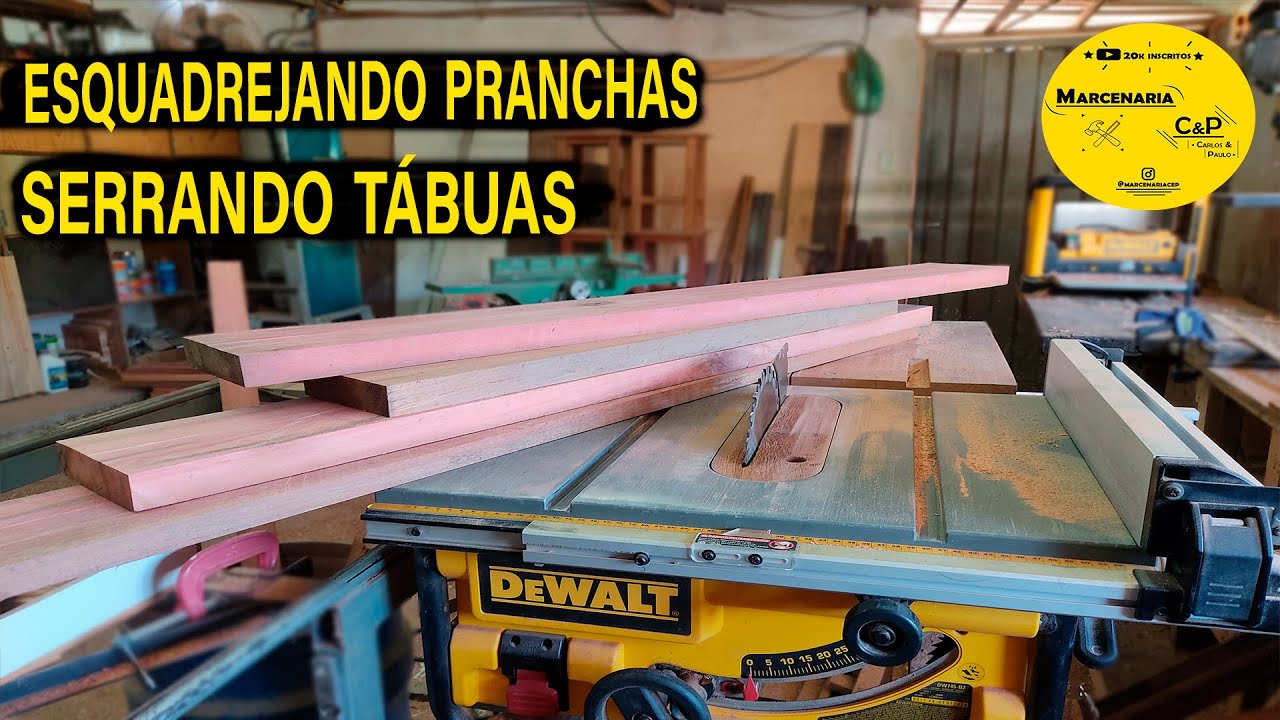 Como esquadrejar prancha e serrar tabuas da maneira mais simples e correrta