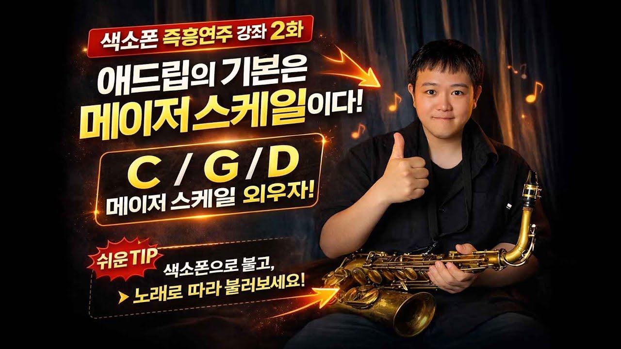 🎷 애드립의 기본은 메이저 스케일이다 | 색소폰 즉흥연주 강좌 2화