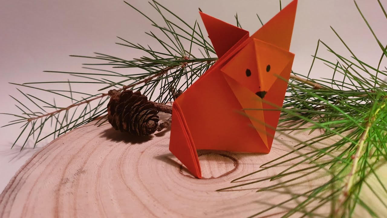 Origami Tiere f&uuml;r Anf&auml;nger 🦊 | Fuchs falten Anleitung einfach | Tiere falten aus Papier | Basteln