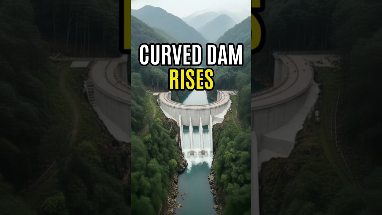 Curved Gravity Dam Built in Seconds 😳 | Insane Construction Timelapse