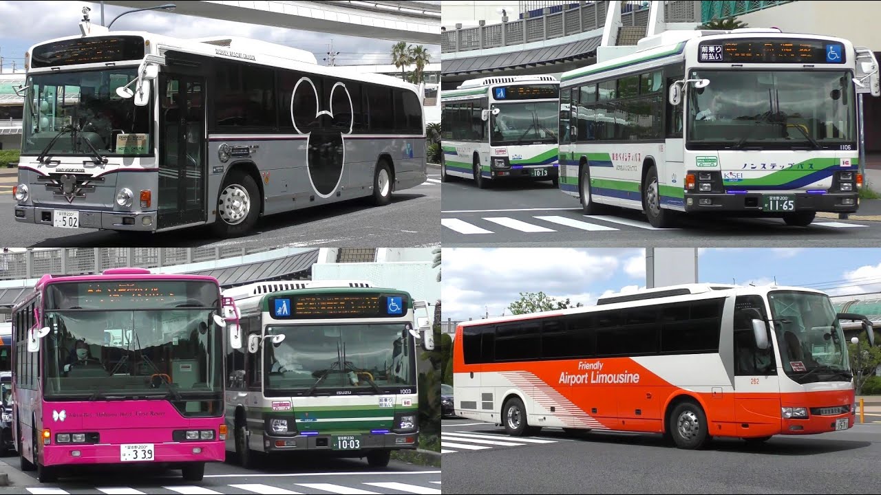 バスの行列を眺める＠舞浜駅