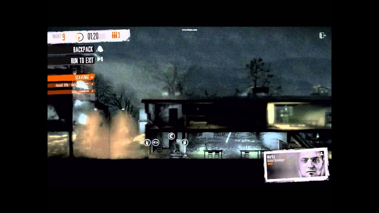 This War of mine: Military Outpost only knife and non skilled person to combat by Conar8