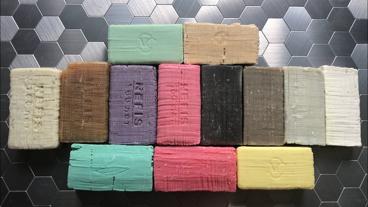 ASMR cutting of soap cubes, cubes on Russian soap and Belarusian soap linom