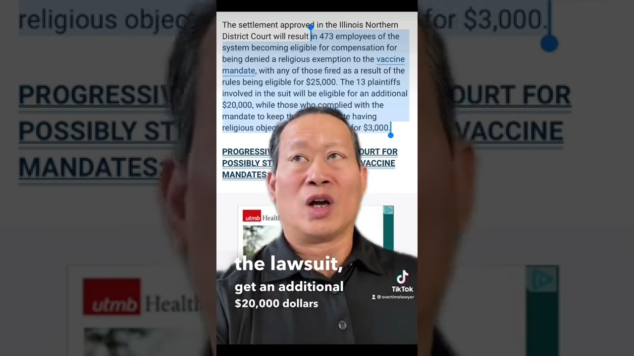Class-action lawsuit involving Covid vaccine mandate settles for $10.3 million￼