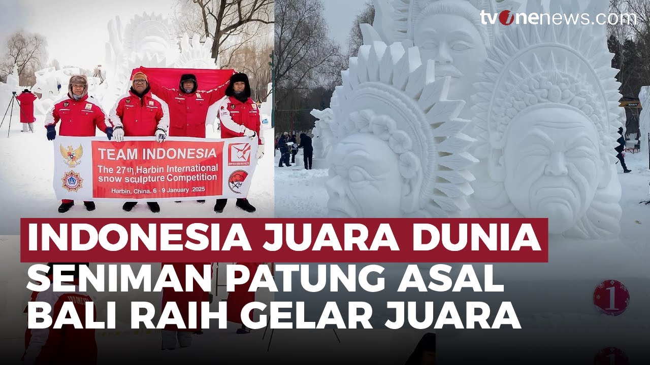 Kalahkan Banyak Negara, Seniman Asal Bali Juara Kompetisi Patung Salju di China | OneNews Update
