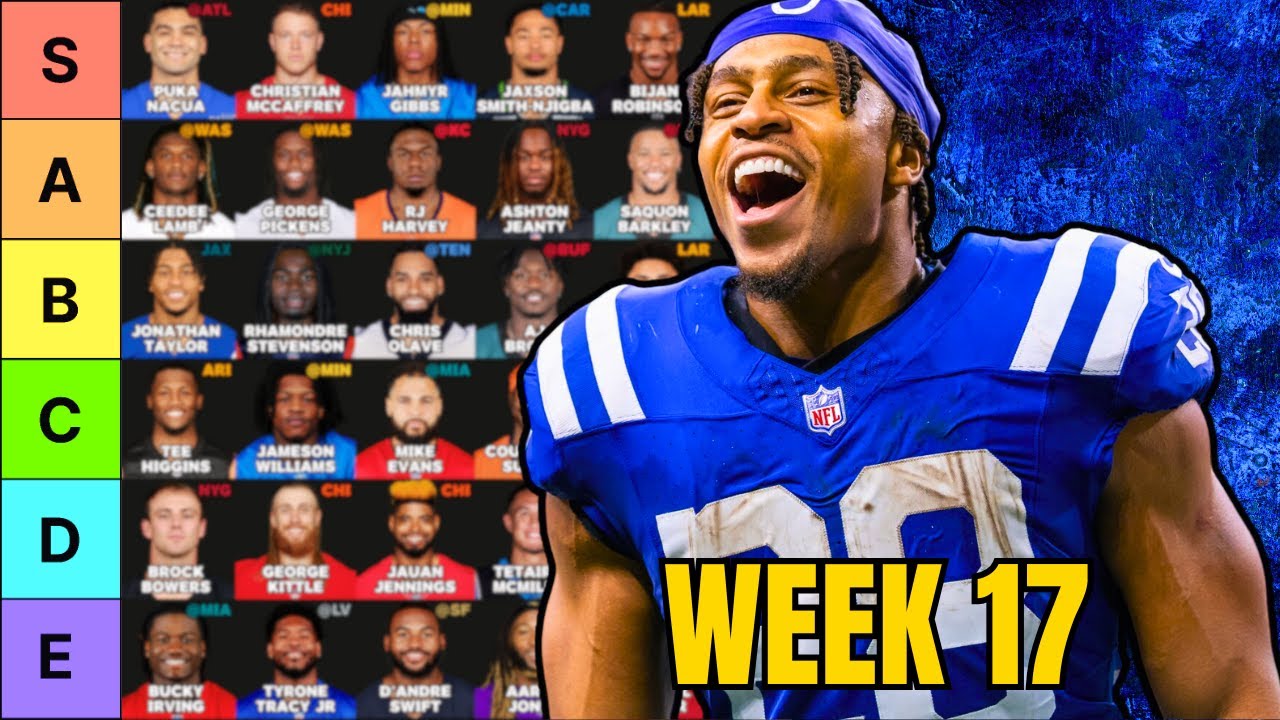 Top 70 Flex Rankings For Week 17 Fantasy Football