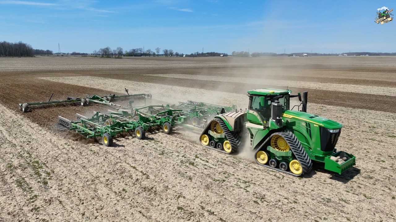 Working Ground & Planting Corn near Bluffton Indiana