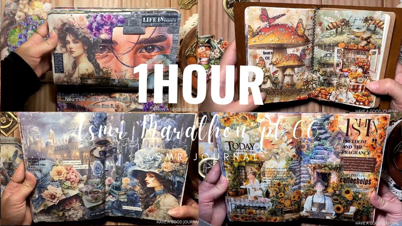 ASMR  Journal Marathon pt66 | 1HOUR | Have a good journal