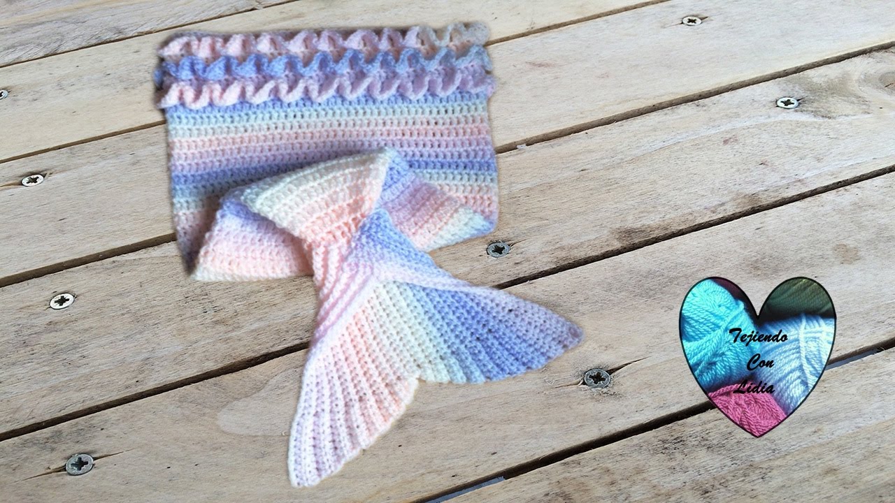 Cola de sirena  tejida a crochet facil parte 1 / Queue de sirène au crochet facil 1