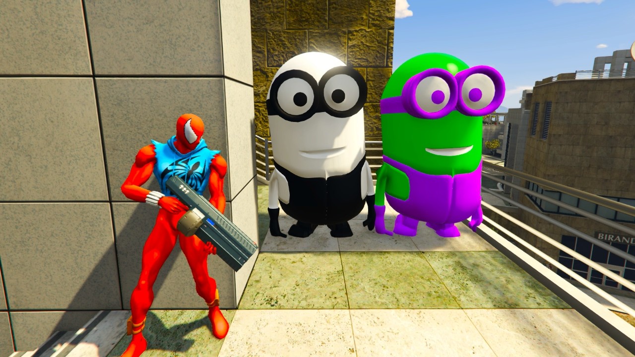 GTA 5 Funny Ragdoll Spiderman vs Blue Minion Episode 21