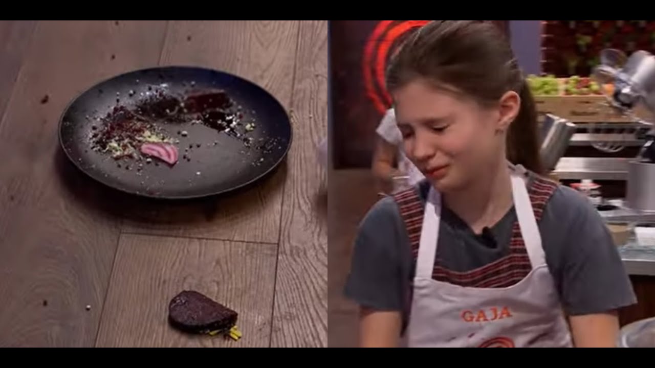 Gaja w ostatniej minucie, strąciła talerz na podłogę! [MasterChef Junior]